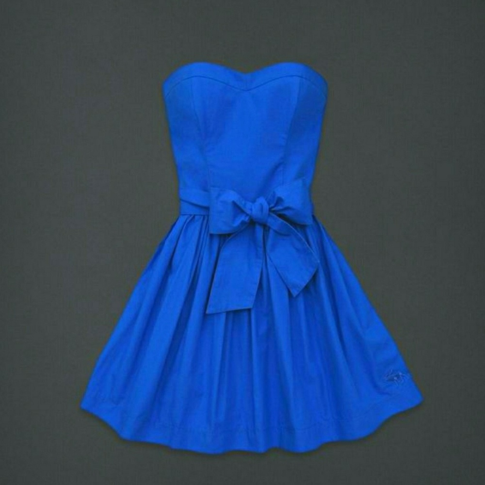 Abercrombie & Fitch Blue Strapless Dress